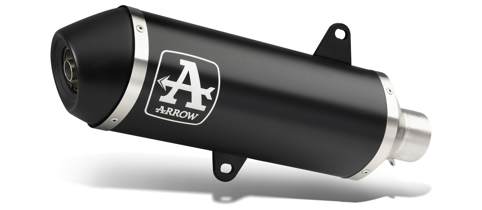 Arrow Kymco Xciting 400i S '18/19 Homologated Urban Dark Aluminium Exhaust With Dark Inox Endcap For Arrow Collector  73517ann