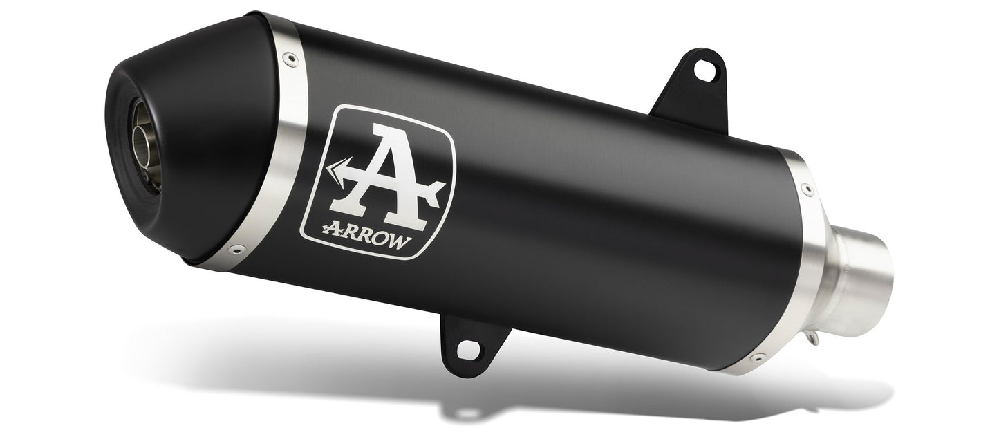 Arrow Kymco Xciting 400s'21 Urban Dark Alumini Um Silencer With Carbon Endcap And Link Pipe  73522akn