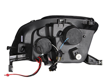 ANZO 1997-2001 Honda Prelude Projector Headlights w/ Halo Black w/ LED 121341
