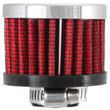 K&N Clamp On Rubber Base Crankcase Vent Filter 0.5in Flange ID 2in OD 1.5in Height 62-1330