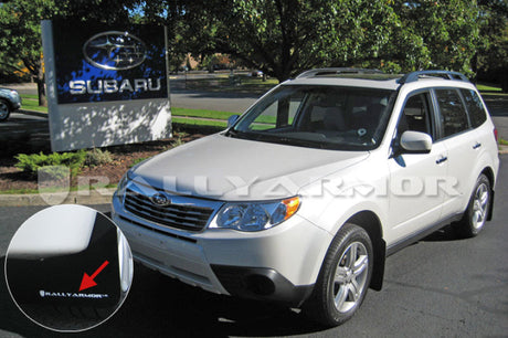 Rally Armor 09-13 Subaru Forester Black UR Mud Flap w/ White Logo MF11-UR-BLK/WH