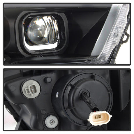 xTune Toyota Tacoma 16-18 DRL Light Bar Projector Headlights - Black PRO-JH-TTA16-LBDRL-BK 9039256