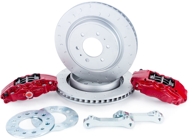 Alcon 10-14 & 17-18 Raptor/09-17 F150 360x32 Rotors 4-Piston Red Rear Brake Kit w/o Elect Park Brake BKR5059D07