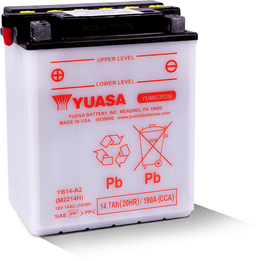 Yuasa YB14-A2 Yumicron CX 12 Volt Battery