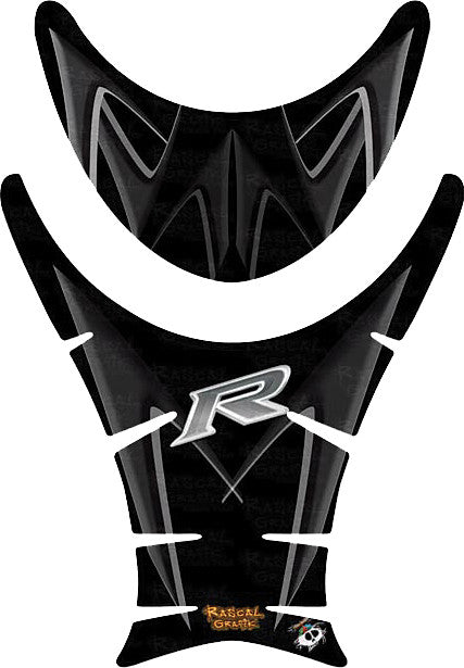 RASCAL GRAFIK Tank Pad Suz Gsx-R600 '08-09 Blk & Blk RA36532