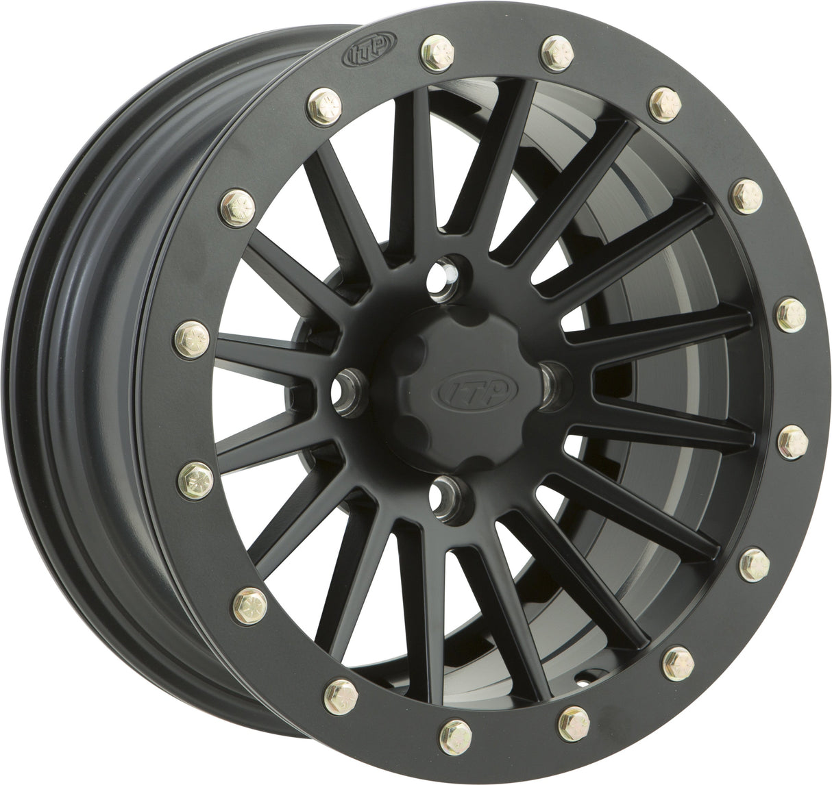 ITP Sd Dual Bdlk 14x7 4/115 5+2 M.Blk - Black Ring 1428551536B