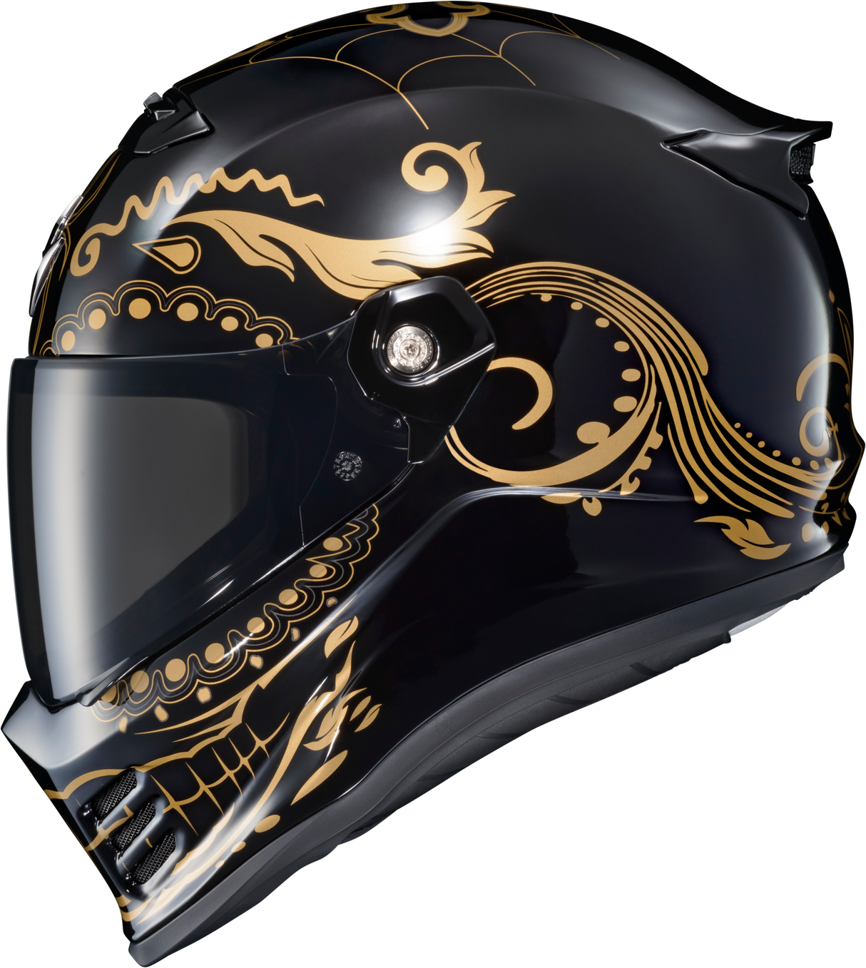 SCORPION EXO Covert Fx Full Face Helmet El Malo Gold/Gloss Black Sm CFX-1213