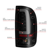 ANZO 1995-2000 Toyota Tacoma LED Taillights Black Housing Smoke Lens (Pair) 311354