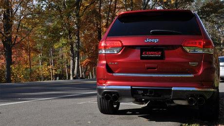 Corsa 14-16 Jeep Grand Cherokee Summit Edition Black 2.5in Dual Rear Exit Cat-Back Exhaust 14992BLK