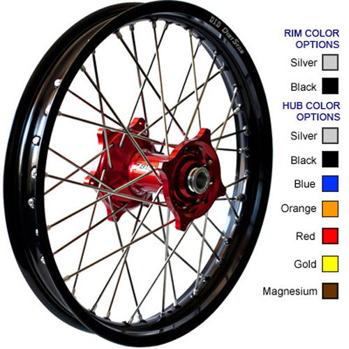 DUBYA Rear Wheel 2.15 X 19 Red Hub Black Rim 56-4157RB