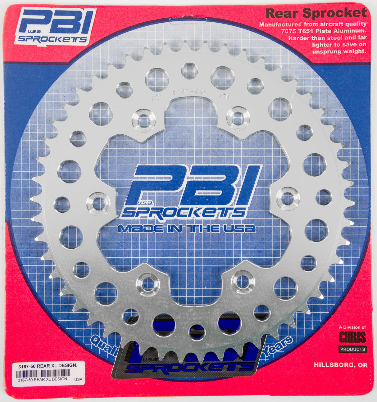 PBIRear Sprocket Aluminum 50t-520 Hon3167-50-3