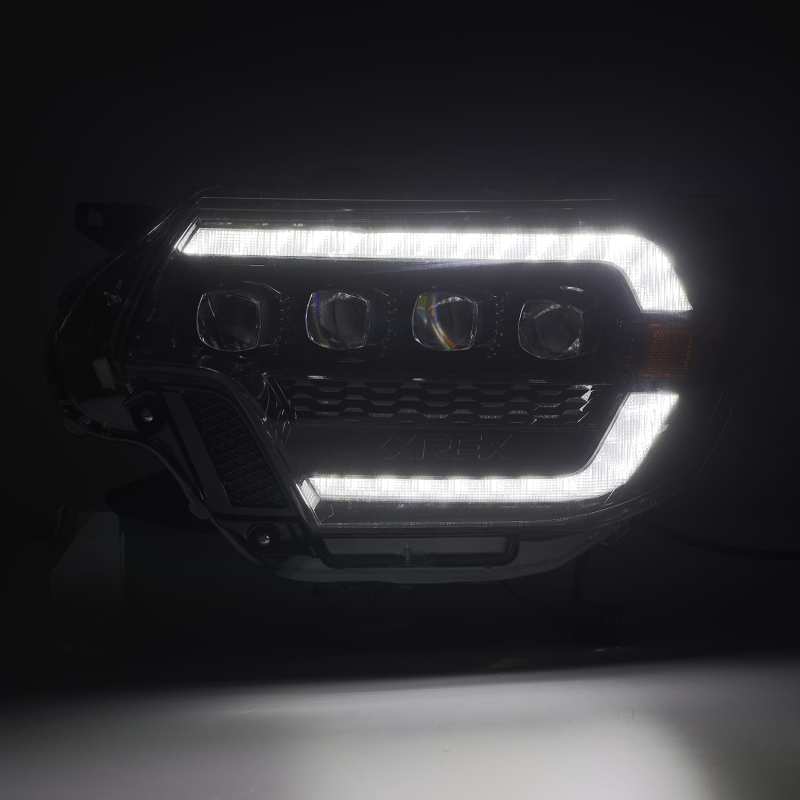 AlphaRex 12-15 Toyota Tacoma NOVA LED Proj Headlights Plank Alpha Blk w/Activ Light/Seq Signal/DRL 880752
