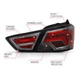 ANZO 14-18 Chevrolet Impala LED Taillights Smoke 321345