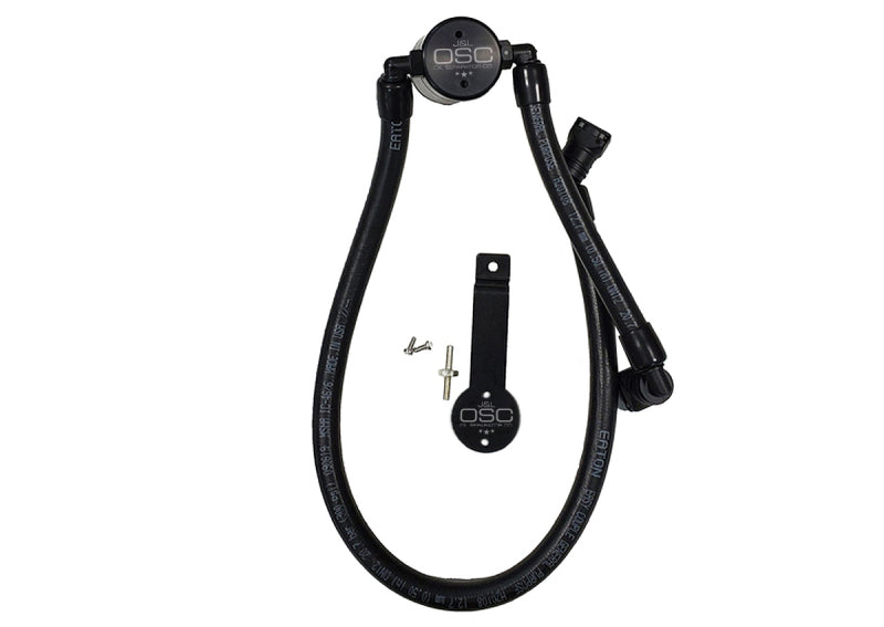 J&L Oil Separator 3.0 Passenger Side 2011-14 Mustang GT/12-13 Boss 302 Remote Mount - Black Anodized 3041P-B
