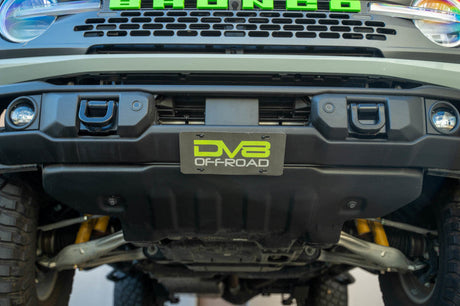 DV8 Offroad 2021 Ford Bronco Capable Bumper Slanted Front License Plate Mount LPBR-05