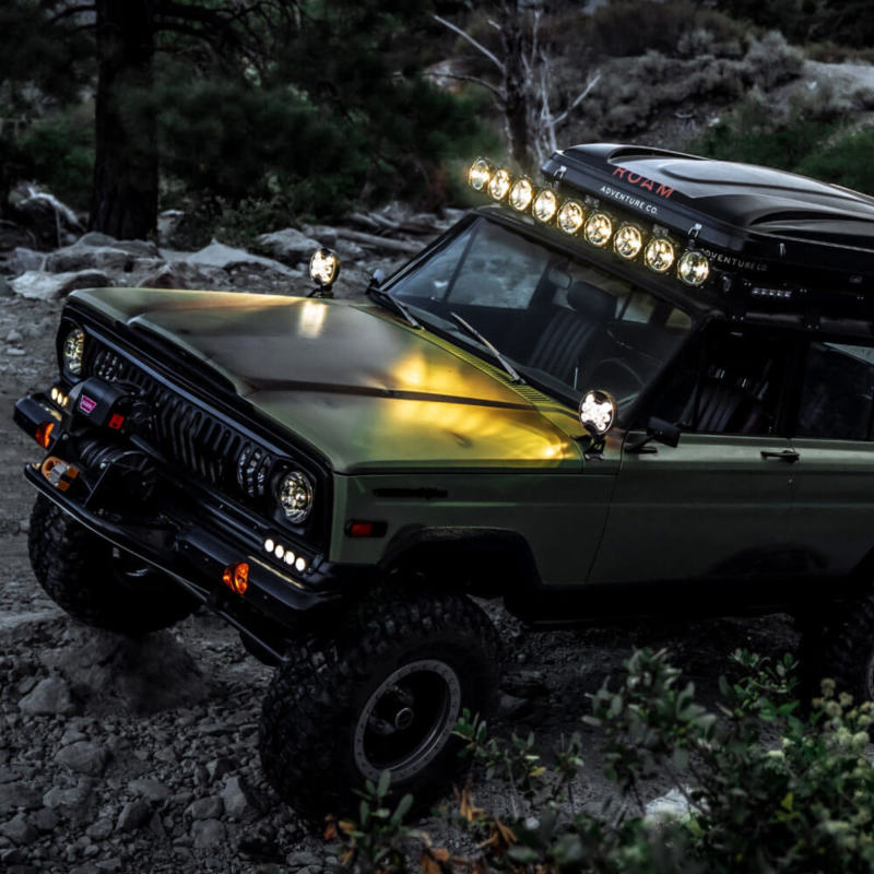 KC HiLiTES SlimLite 6in. LED Light 50w Spot Beam (Pair Pack System) - Black 100