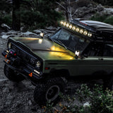 KC HiLiTES SlimLite 6in. LED Light 50w Spot Beam (Pair Pack System) - Black 100