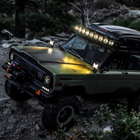 KC HiLiTES SlimLite 6in. LED Light 50w Spot Beam (Pair Pack System) - Black 100