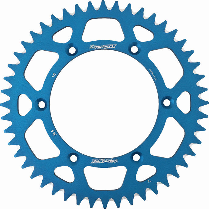 SUPERSPROX Rear Sprocket Aluminum 48t-520 Blu Yam RAL-245-48-BLU