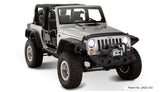Bushwacker 07-18 Jeep Wrangler Flat Style Flares 4pc Fits 2-Door Sport Utility Only - Black 10919-07