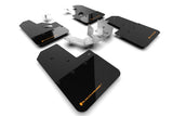 Rally Armor 21-22 Ford Bronco (Plstc Bmpr + RR - NO Rptr/Sprt) Blk Mud Flap w/Cy Orange Logo MF85-RR-PL-COR