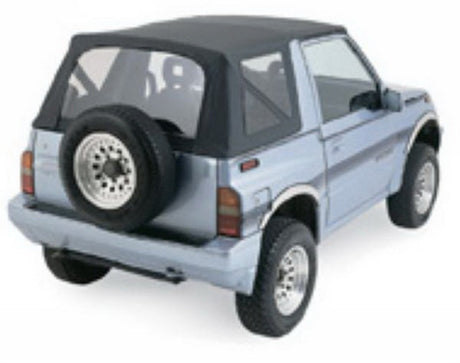 Rampage 1995-1998 Geo Tracker Soft Top OEM Replacement - Black Denim 98815