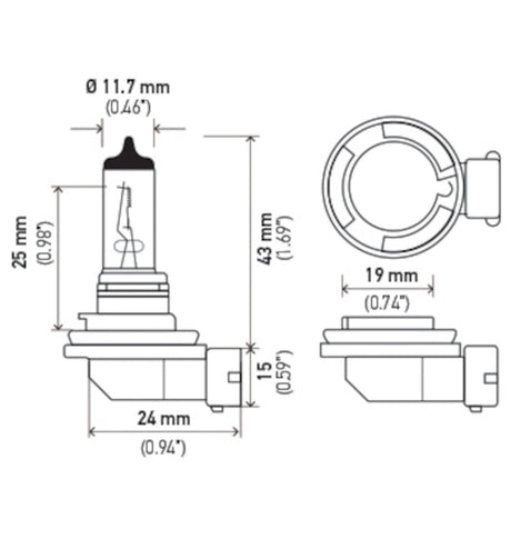 Hella Bulb H11 12V 55W PGJ19-2 T4 LONG LIFE LAH11LL