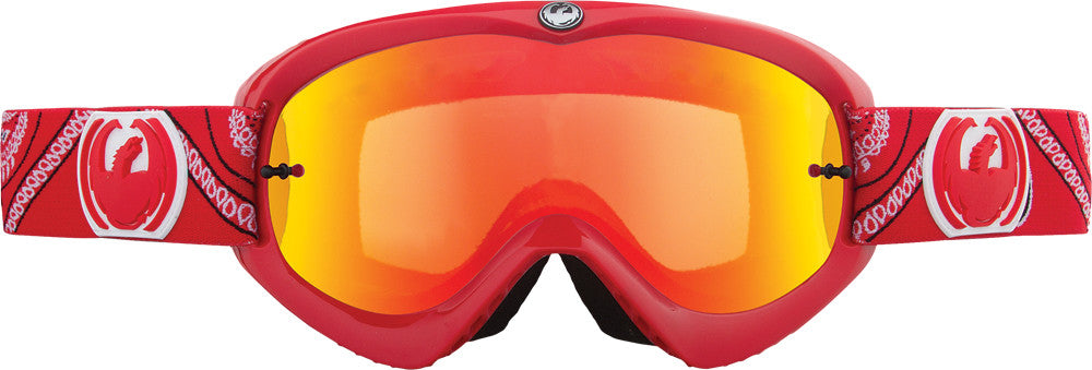DRAGON Mdx Goggle Paisley Red W/Clear Lens 722-1710