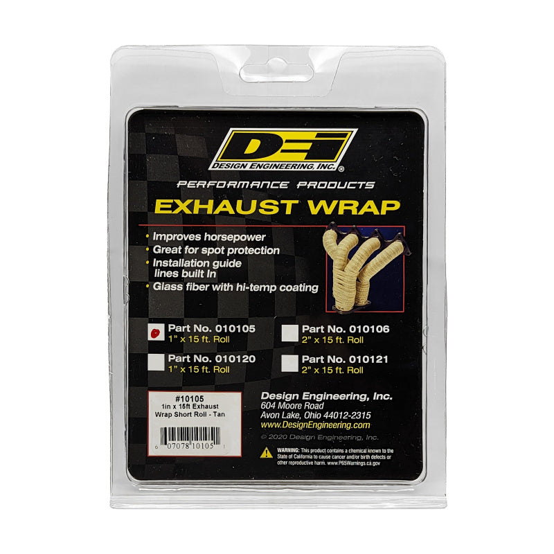 DEI Exhaust Wrap 1in x 15ft - Tan 10105