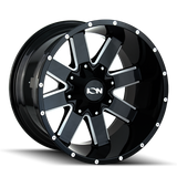 ION Type 141 17x9 / 6x135 BP / 18mm Offset / 106mm Hub Gloss Black Milled Wheel 141-7937M18