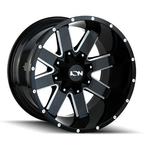 ION Type 141 17x9 / 6x135 BP / 18mm Offset / 106mm Hub Gloss Black Milled Wheel 141-7937M18