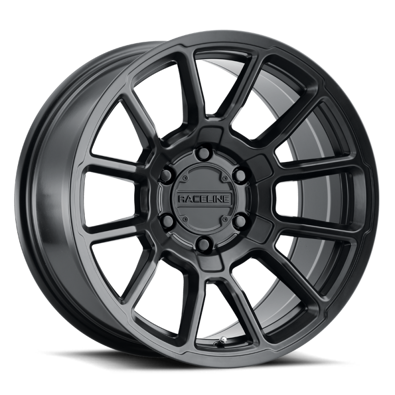 Raceline 950B Gauge 20x9in / 8x180 BP / 18mm Offset / 124.2mm Bore - Satin Black Wheel 950B-29088+18