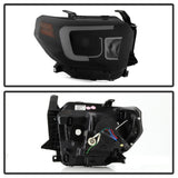 Spyder Toyota Tundra 2014-2016 Projector Headlights Light Bar DRL Black Smoke PRO-YD-TTU14-DRL-BSM 5080165