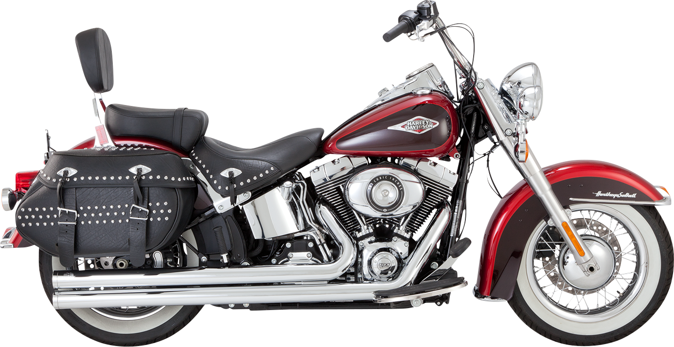 VANCE & HINES Big Shots Long Exhaust System - Chrome Softail / Fat Boy 2012-2017   17323