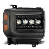 AlphaRex 14-18 GMC Sierra NOVA LED Proj Headlights Plnk Style Alpha Blk w/Activ Light/Seq Signal/DRL 880616