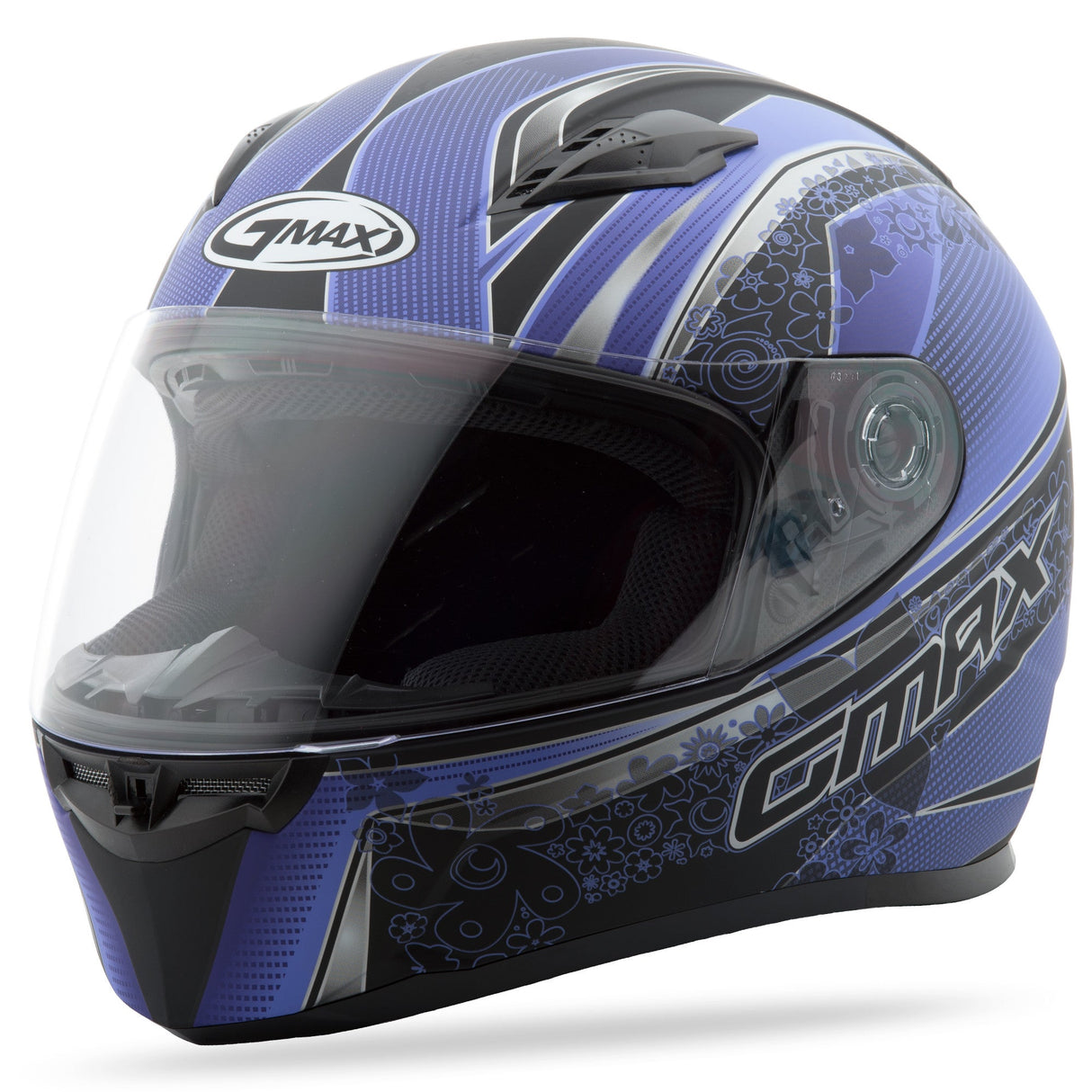 GMAX Ff-49 Full-Face Elegance Helmet Matte Black/Purple Md G7492595 TC-22F