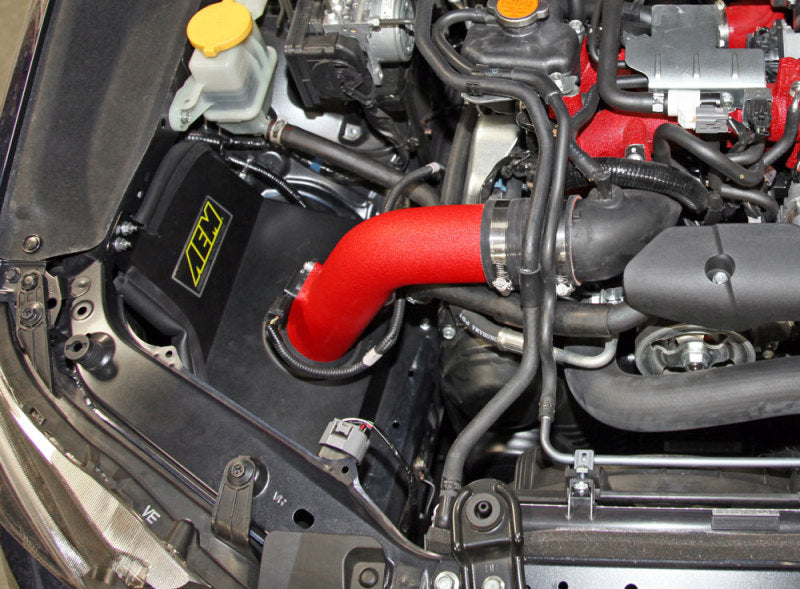 AEM 15-17 Subaru WRX STi 2.5L H4 - Cold Air Intake System - Wrinkle Red 21-735WR