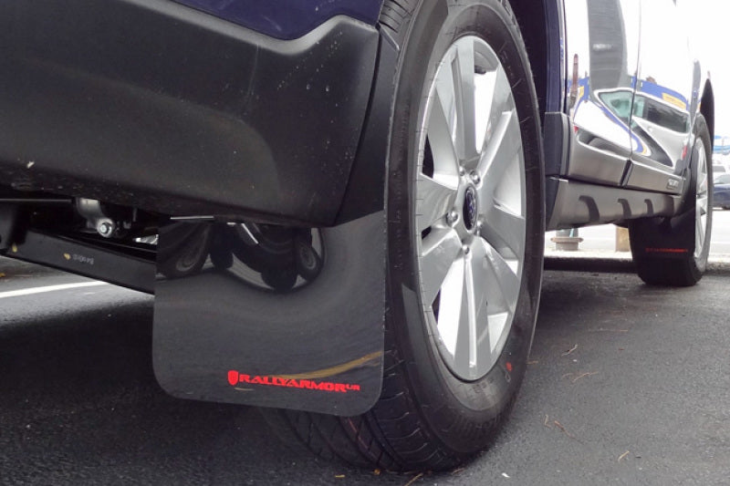Rally Armor 15-19 Subaru Outback Black UR Mud Flap w/ Red Logo MF36-UR-BLK/RD