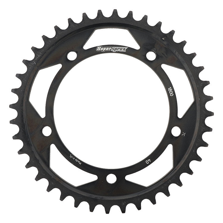 SUPERSPROX Rear Sprocket Steel 40t-530 Blk Suz RFE-1800-40-BLK