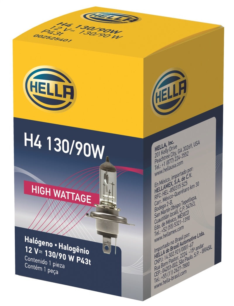 Hella H4 12V 130/90W Halogen Headlight Bulb - Universal LAH4 130/90W