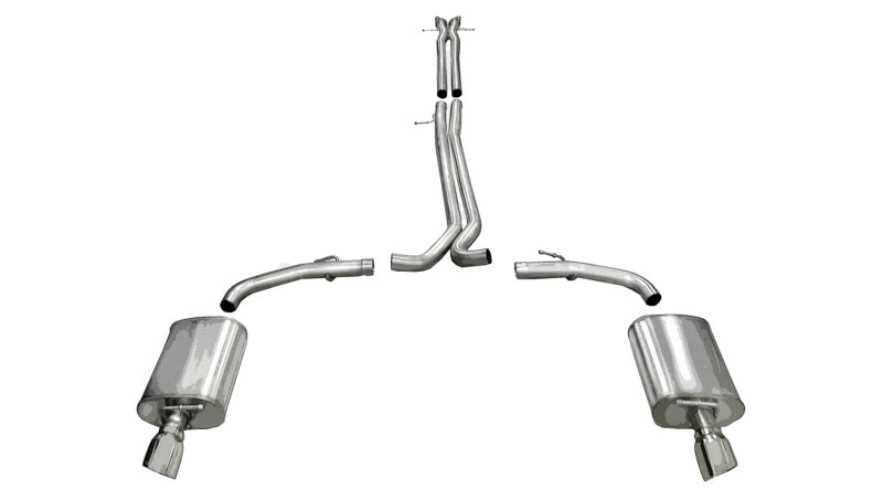 Corsa 10-13 Ford Taurus SHO 3.5L V6 Turbo Polished Sport Cat-Back Exhaust 14315