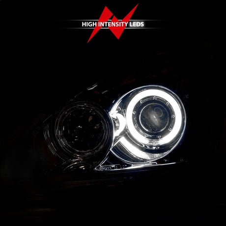 ANZO 2004-2007 Mitsubishi Lancer Projector Headlights w/ Halo Chrome (CCFL) 121103