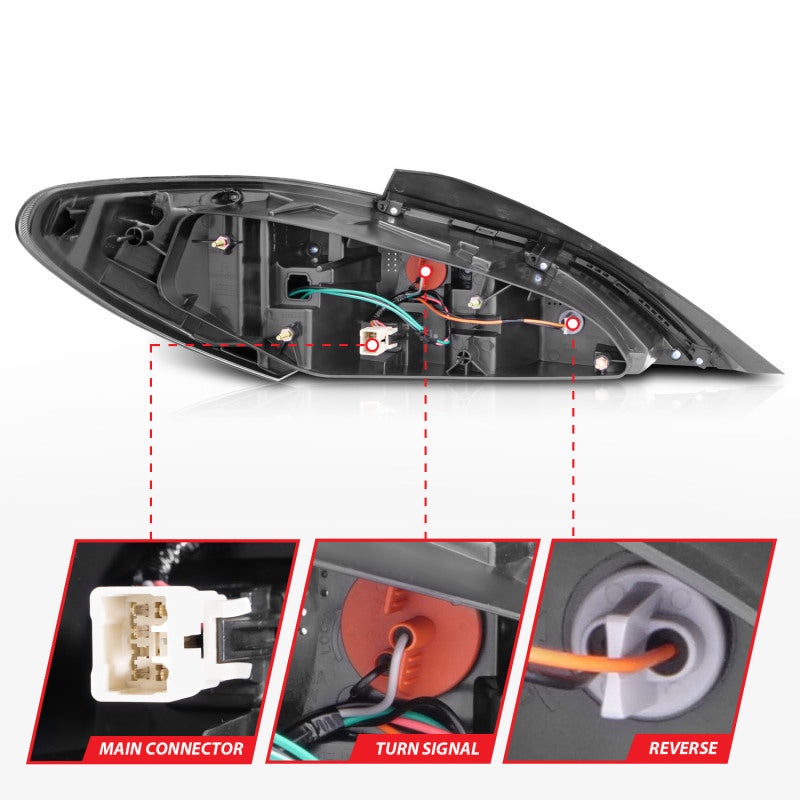 ANZO 10-13 Hyundai Genesis 2DR LED Taillights Smoke 321347