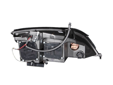 ANZO 2005-2007 Ford Focus Projector Headlights w/ Halo Black 121198