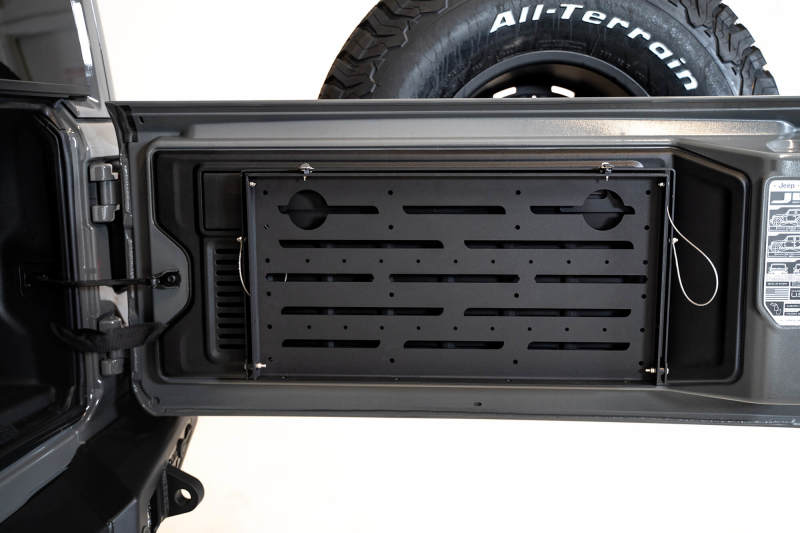 DV8 Jeep JL Tailgate Mounted Table (Trail Table) - Black TTJL-01