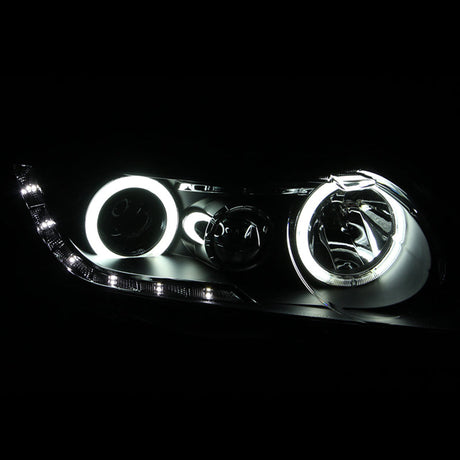 ANZO 2006-2011 Honda Civic Projector Headlights w/ Halo Black (CCFL) 121454