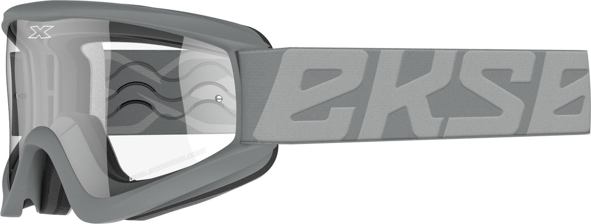 EKS BRAND Flat-Out Goggle Fighter Grey W/Clear Lens 067-60410
