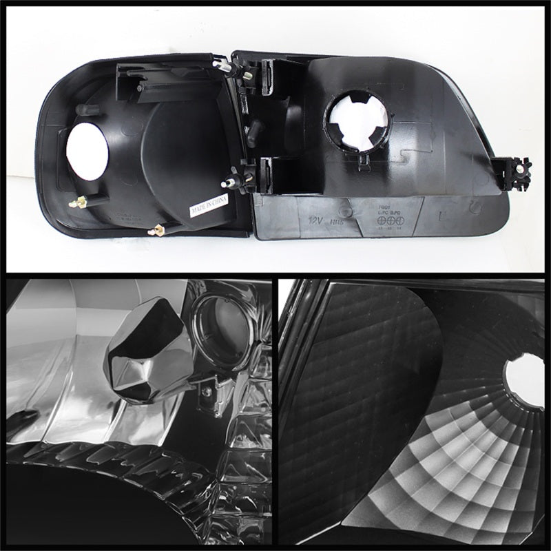 Xtune Ford F150 97-03 / Expedition 97-02 Crystal Headlights w/Corner Black HD-JH-FF15097-SET-AM-BK 5070319