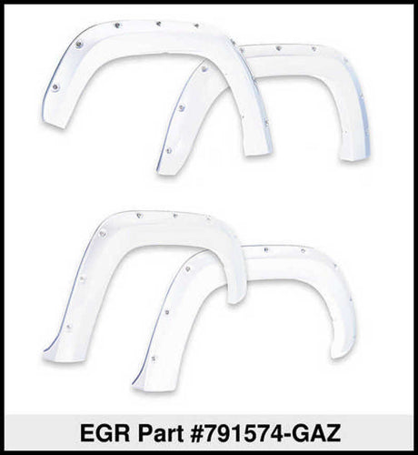 EGR 14+ Chev Silverado 6-8ft Bed Bolt-On Look Color Match Fender Flares - Set - Summit White 791574-GAZ