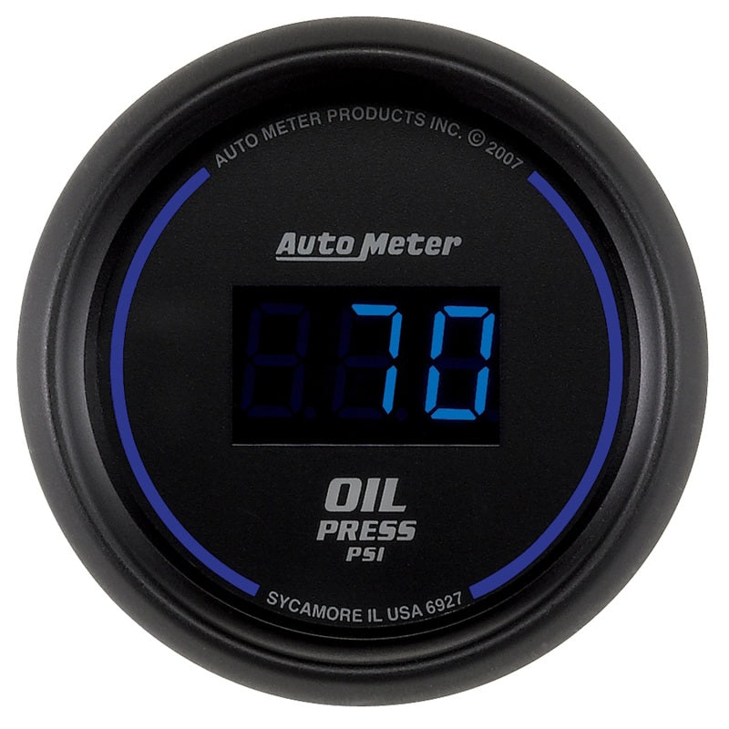 Autometer Cobalt Digital 52.4mm Black 0-100psi Oil Pressure Gauge 6927